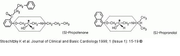 Propranolol, Propanfenon - Strukturformel