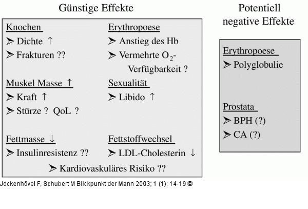Testosterontherapie - Nutzen/Risiko
