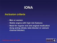 Abbildung 9: IONA - inclusion criteria