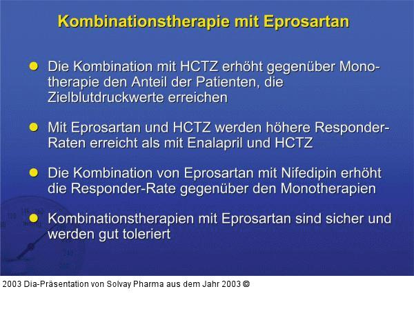 Kombinationstherapie mit Eprosartan