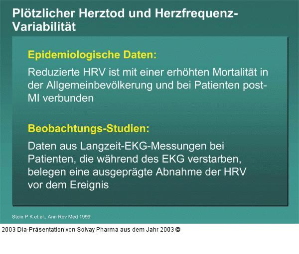 Plötzlicher Herztod und Herzfrequenz-Variabilität