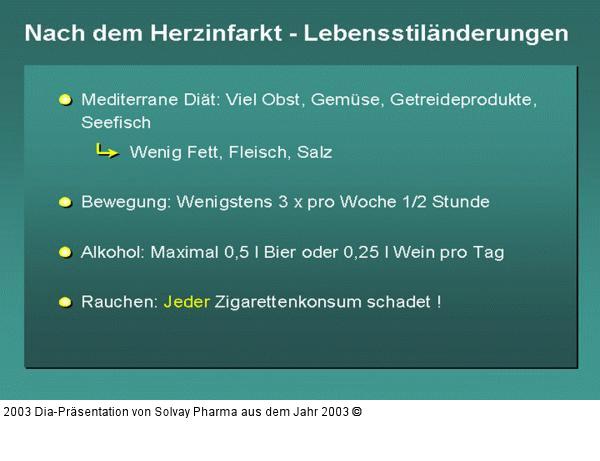Nach dem Herzinfarkt - Lebensstiländerungen