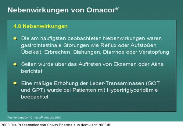Nebenwirkungen von Omacor(R)