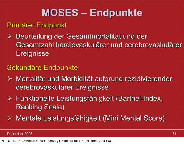 MOSES-Studie - Endpunkte