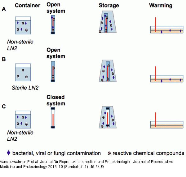 Vitrification in open and closed devices