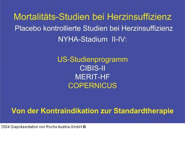 Mortalitätsstudien bei Herzinsuffizienz