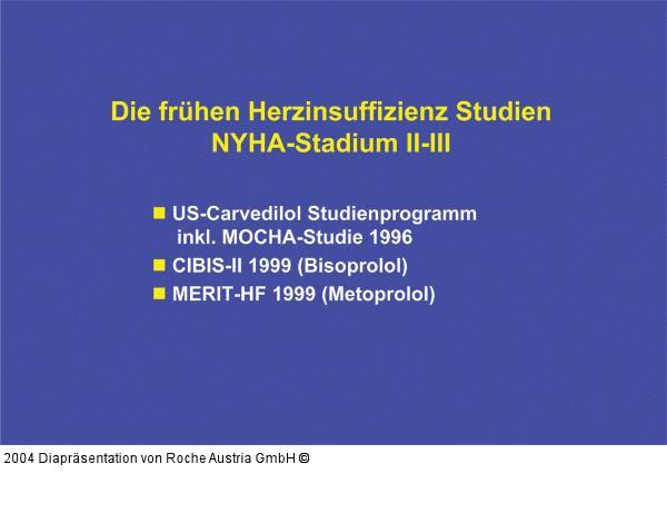 Herzinsuffizienz-Studien NYHA-Stadium II-III