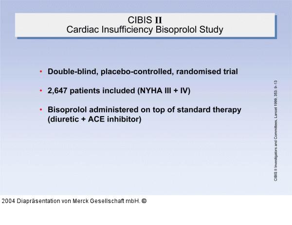 CIBIS II - Cardiac Insufficiency Bisoprolol Study