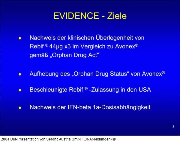 EVIDENCE - Studieziele
