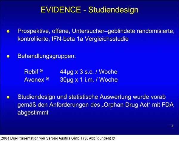 EVIDENCE - Studiendesign