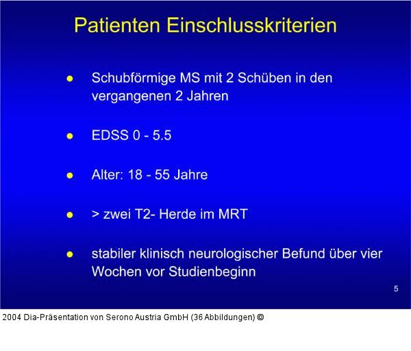 EVIDENCE - Einschlußkriterien
