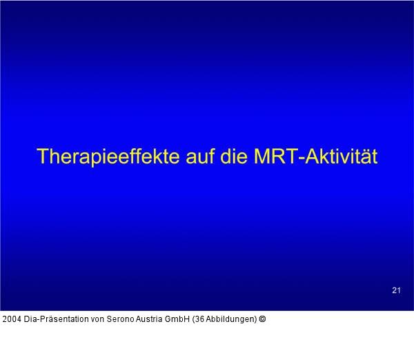 EVIDENCE - Therapieeffekte - MRT-Aktivität