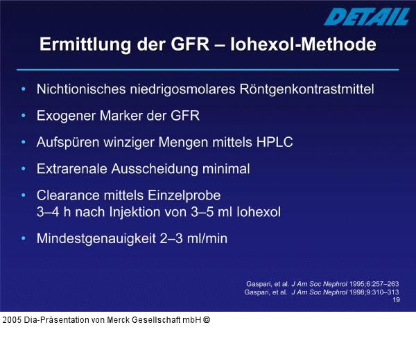 GFR - Iohexol-Methode