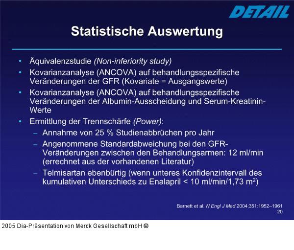 DETAIL-Studie - Statistische Auswertung