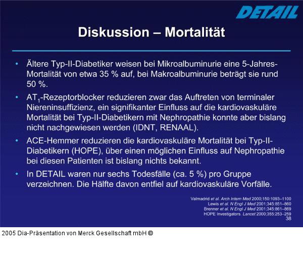 DETAIL-Studie - Diskussion - Mortalität