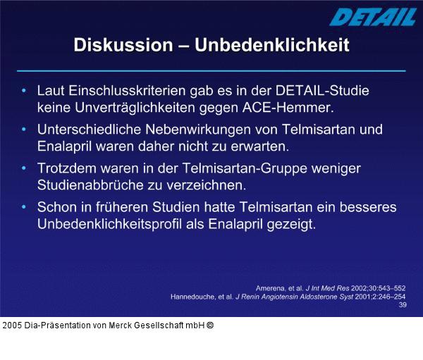 DETAIL-Studie - Unbedenklichkeit