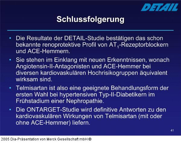 DETAIL-Studie - Schlußfolgerung