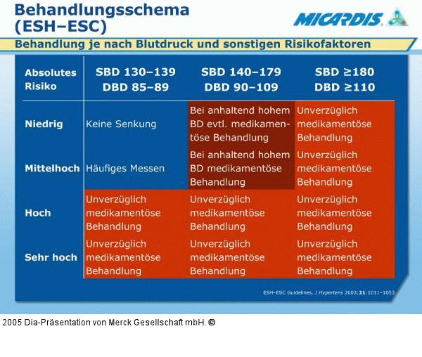 Behandlungsschema - ESH-ESC