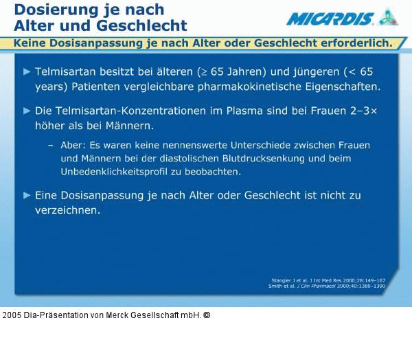Dosierung - Alter - Geschlecht