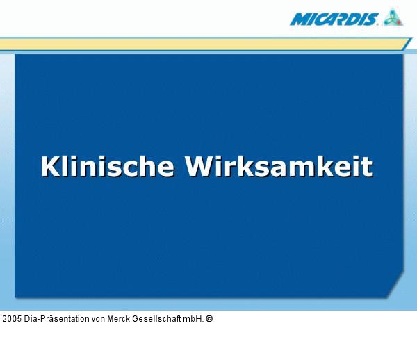 Micardis(R) - Klinische Wirksamkeit
