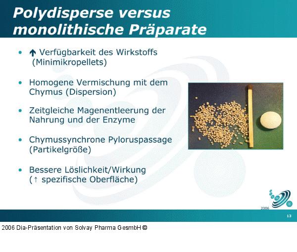 Polydisperse - Monolithische Präparate