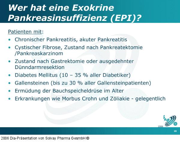 Exokrine Pankreasinsuffizienz