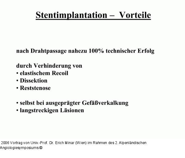 Stentimplantation