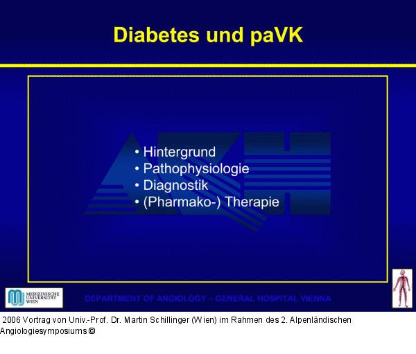 Diabetes und PAVK