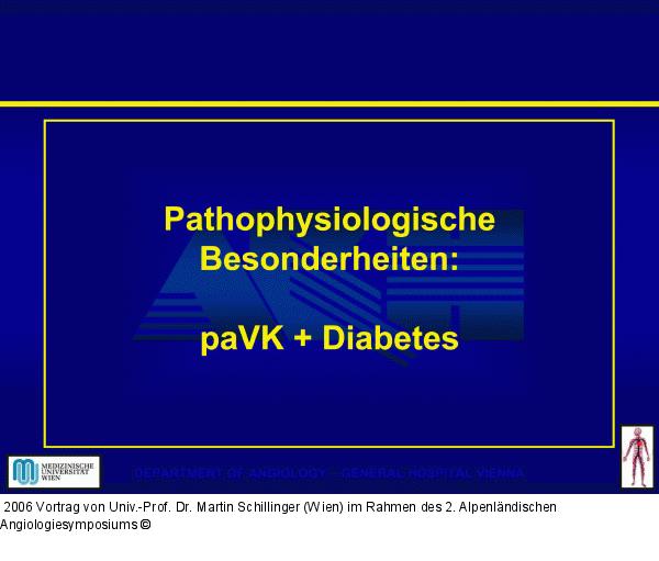 PAVK - Diabetes mellitus