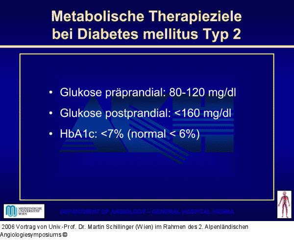 Metabolische Therapieziele - Diabetes mellitus Typ 2