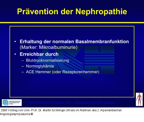 Nephropathie - Prävention