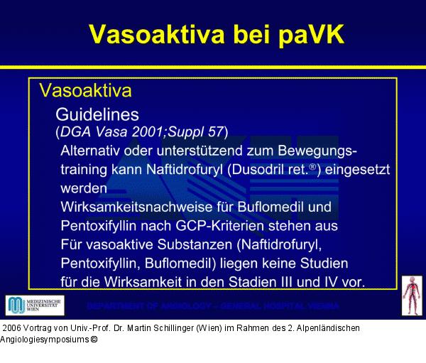 PAVK - Vasoaktiva