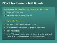 Abbildung 5: Plötzlicher Herztod – Definition (I)