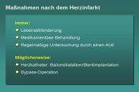 Abbildung 42: Maßnahmen nach dem Herzinfarkt