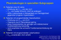 Abbildung 7: Pharmakologie in speziellen Subgruppen