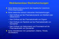Abbildung 10: Medikamentöse Wechselwirkungen