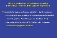 Abbildung 17: Alpha/Beta-Blockade vs. Betablockade bei Hypertonie