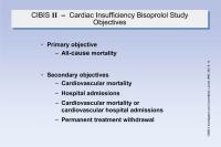 Abbildung 2: CIBIS II - Cardiac Insufficiency Bisoprolol Study - Objectives