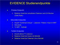 Abbildung 10: EVIDENCE - Studienendpunkte