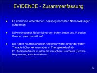 Abbildung 34: EVIDENCE - Zusammenfassung