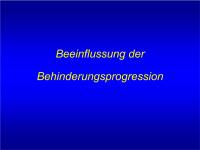 Abbildung 12: PRISMS - Behinderungsprogression