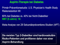 Abbildung 63: Diabetes mellitus - Aspirintherapie
