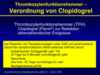 Abbildung 70: Thrombozytenfunktionshemmer