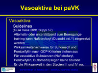 Abbildung 86: PAVK - Vasoaktiva